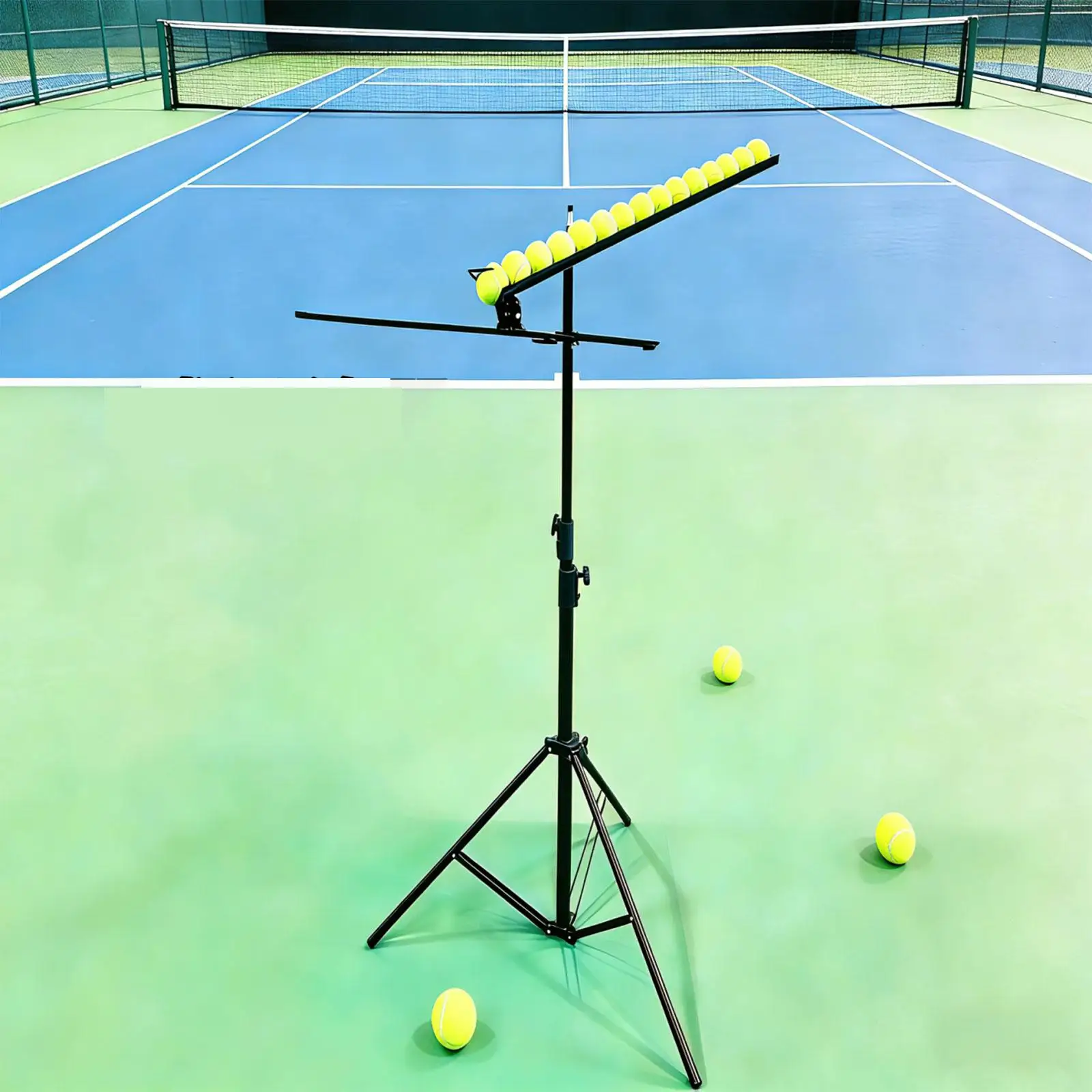 

Adjustable Tennis Serving Machine Sturdy Iron Plastic Tennis Ball Launcher for Court Tennis Training