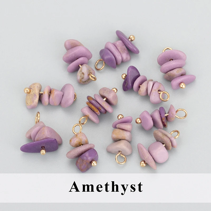 assoonas, 10 Stück/Lot, MB49, Schmuckzubehör, 18k vergoldet, Kupfer, Naturkristall, Anhänger, handgefertigt, Schmuckherstellung, DIY-Anhänger – Detail 11