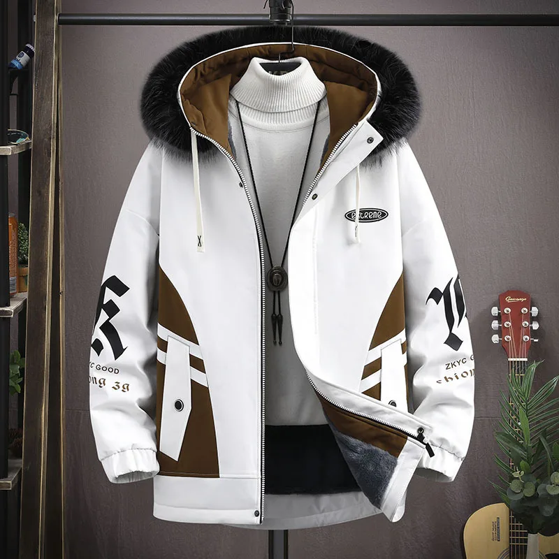 2023 New Spring Hooded Jacket Men Breathable Outwear Male Patchwork Color Streetwear Comfortable Casual Clothing Plus Size 4XL