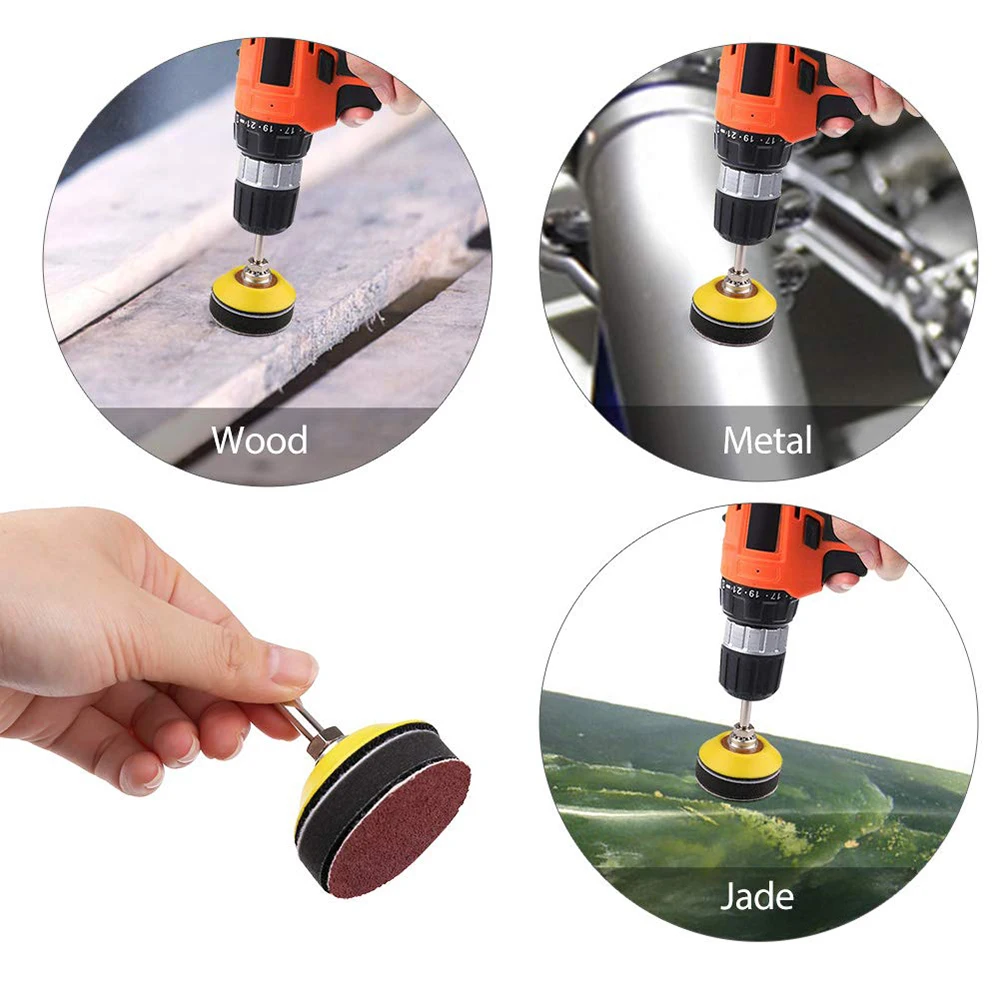 

100pcs Set 2inch Sanding Discs Pad Kit 6mm Shank for Drill Grinder Rotary Tool with Backer Plate Includes 80-3000 Grit Sandpaper