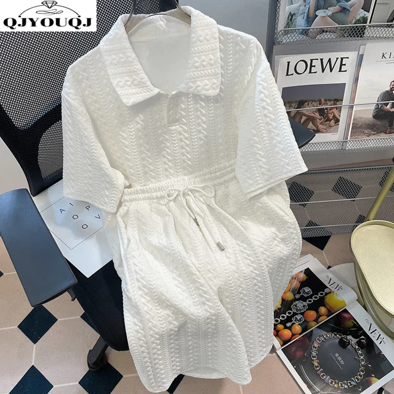 

Spring and summer new high-end women's fashion short vest+shorts casual solid color two-piece set