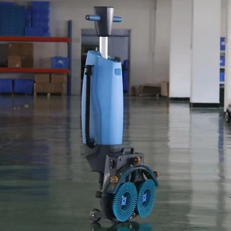 double brushes floor scrubber robot