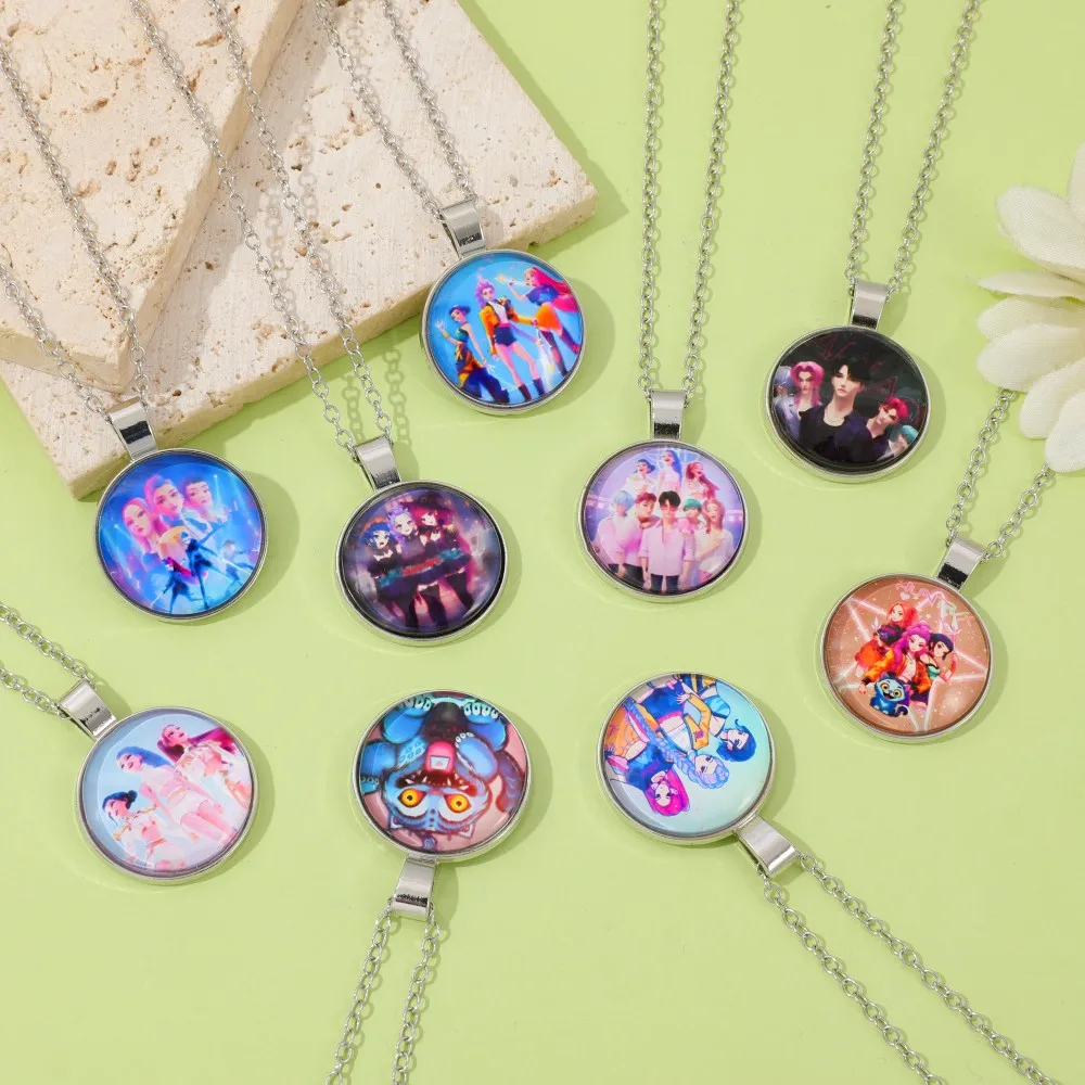 KPop شيطان الصيادين الاطفال أنيمي لطيف قلادة الأطفال مجوهرات الأزياء اكسسوارات فتاة سحر هدية 2025 #4