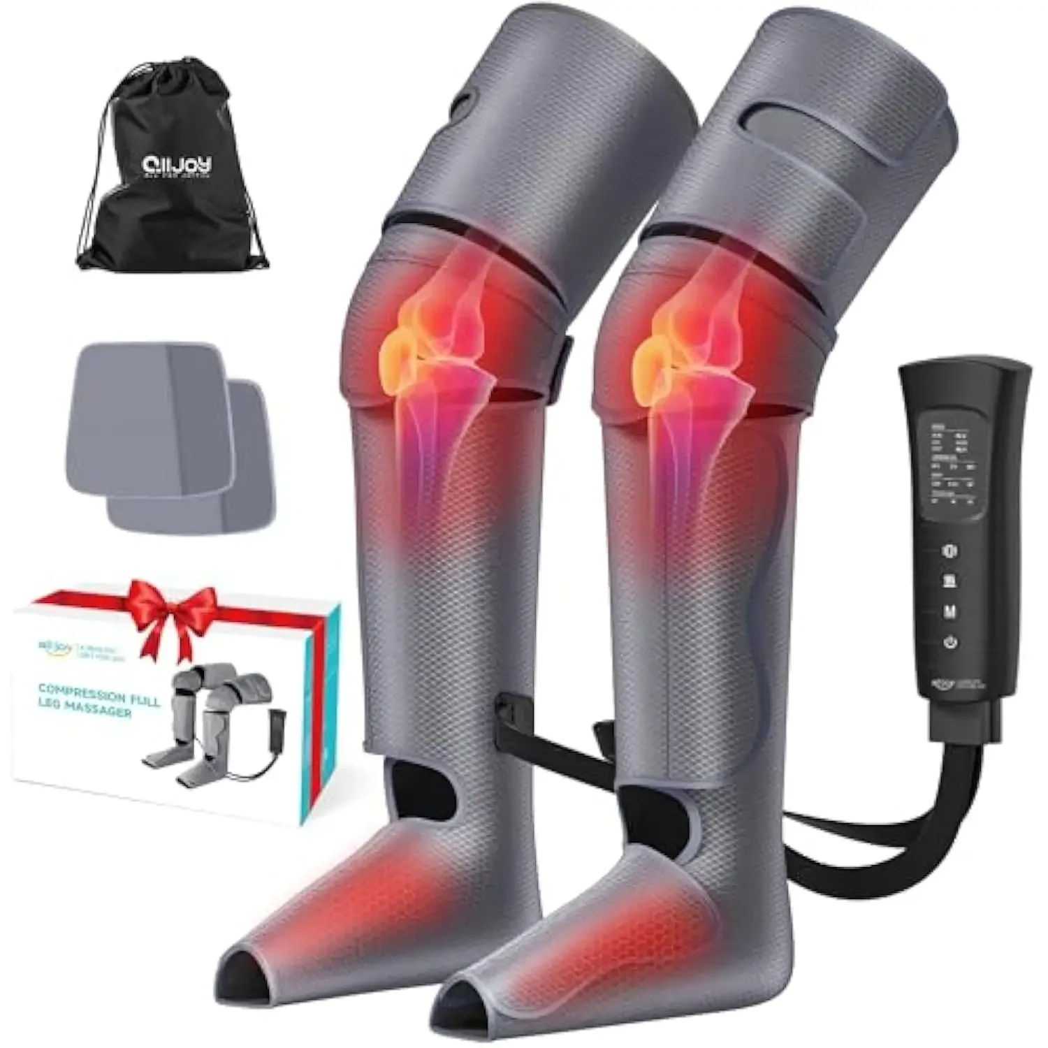 

Leg Massager for Circulation and Pain Relief, Birthday Gifts for Men Dad Women Mom, 2 Heat Levels Foot/Knee Massager, 6 Modes w
