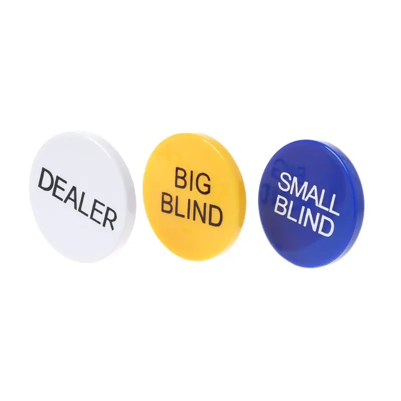 Set of 3Pcs Profession Casino Hold Dealer Accessories Small Blind