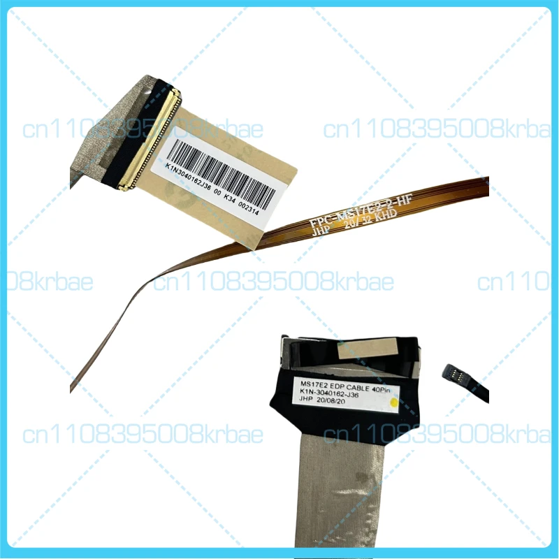 New original Suitable for MSI MS17E2 GL75 GE75 screen cable K1N-3040162-J36 and K1N-3040125-H39.