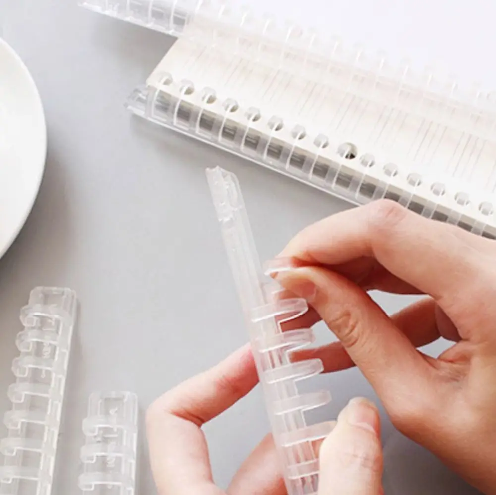 Supplies File Organizer Plastic Comb Bindings Loose Leaf Book Binder Rings Binding Spines Binder Circle Ring