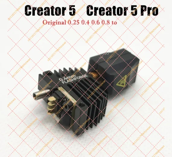 Creator 5 / C5 Pro 3D Printer Hotend Kit & Nozzle Assembly, High Temp Replacement Extruder Parts for FDM Printers