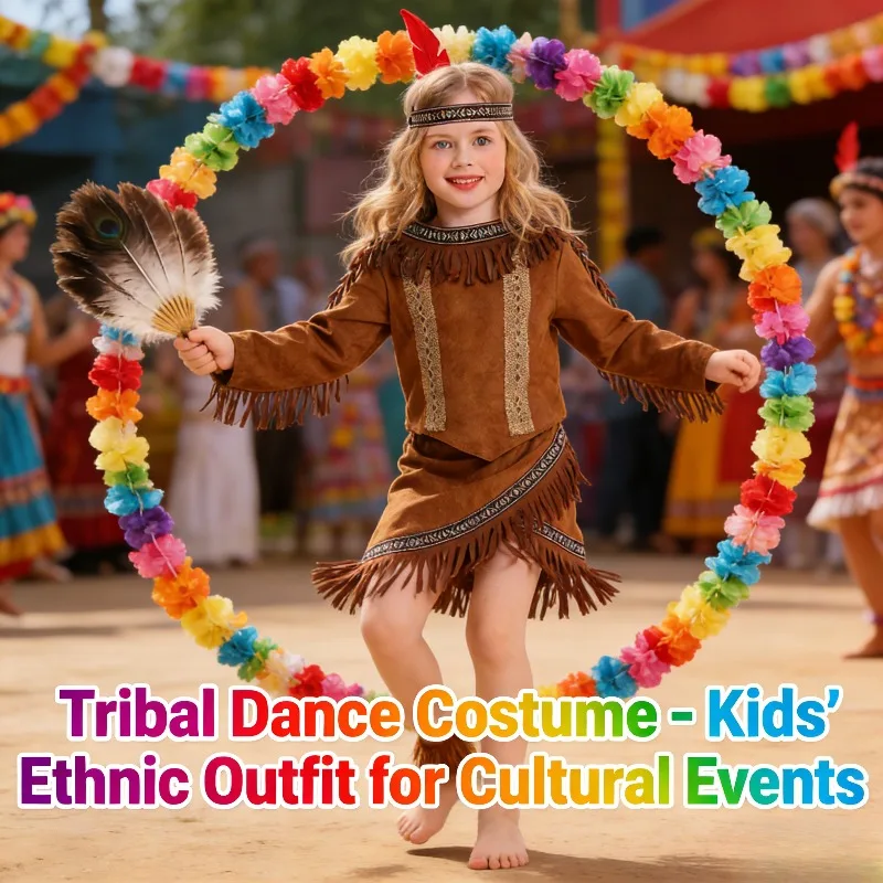 

Cave Man Costume Childrens Day Stage Performance Outfit Primitive Tribe Costume for Kids Theater Plays