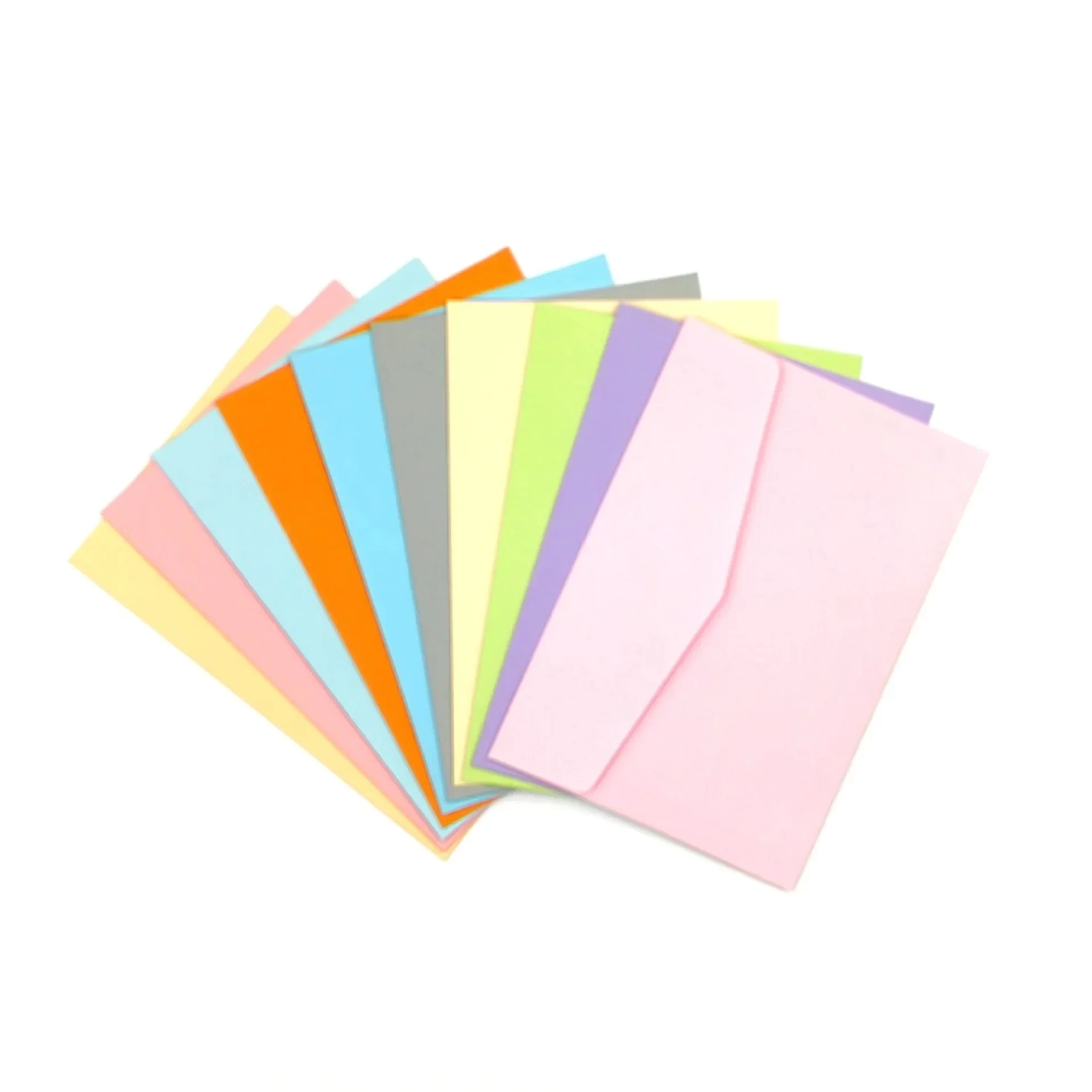 50pcs Multiple Colors Envelopes 130g Paper 16x11cm Greeting Card Business Card Western Envelope for Wedding Invitation Packaging