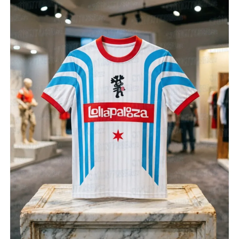Lollapalooza Merch 2026 Football Jersey Family Style Summer Sports 3D Printed T-shirt Breathable Quick Drying Streetwear