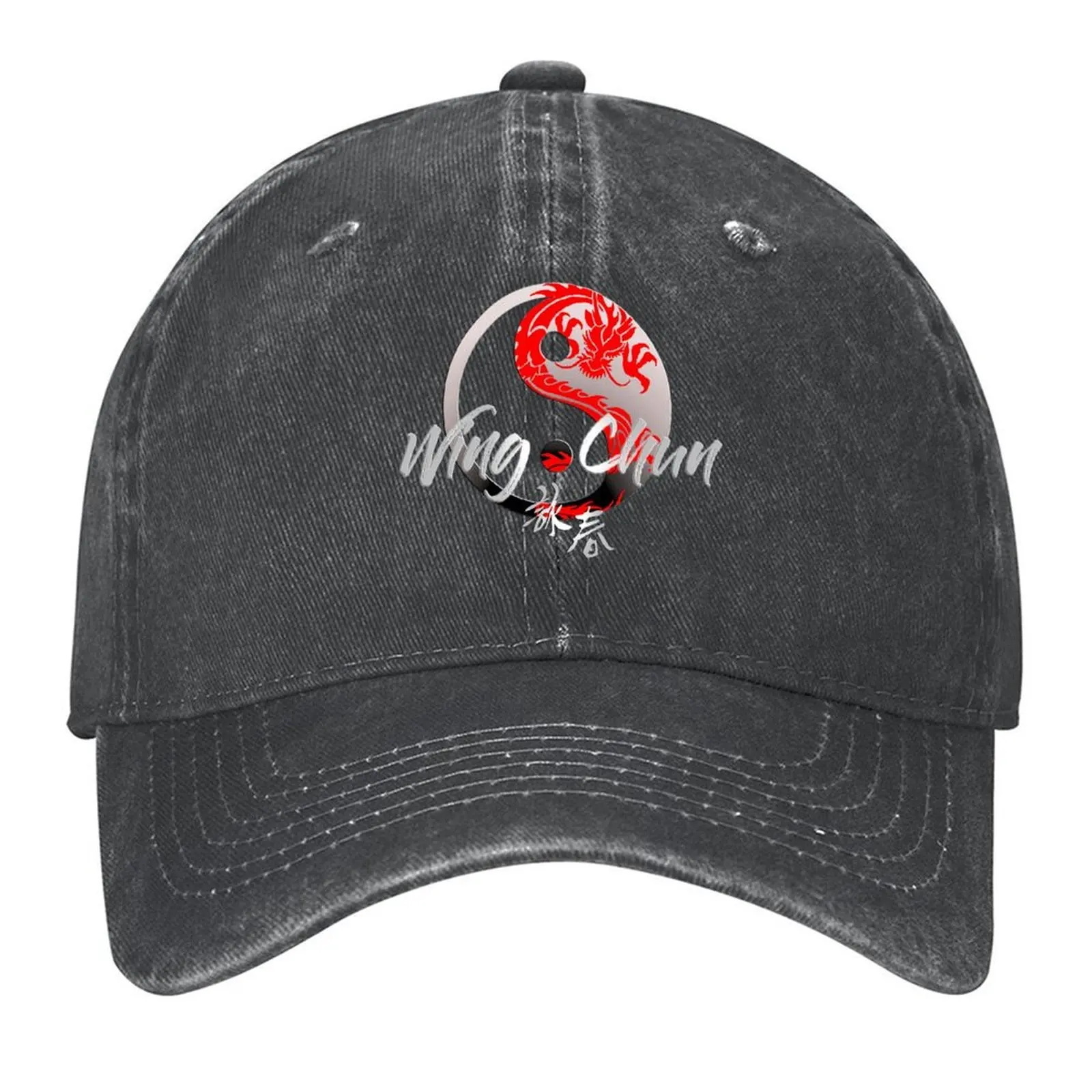 

Wing Chun Kung Fu Red Dragon - Martial Arts Design Baseball Cap Golf Hat Man Christmas Hat Fashion Beach For Women Men's