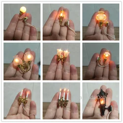 1pcs Mini Dollhouse Fashion Pocket Mini Can Be Bright Wall Lamp(No Battery) Decor Accessories Dollhouse Furniture Toys