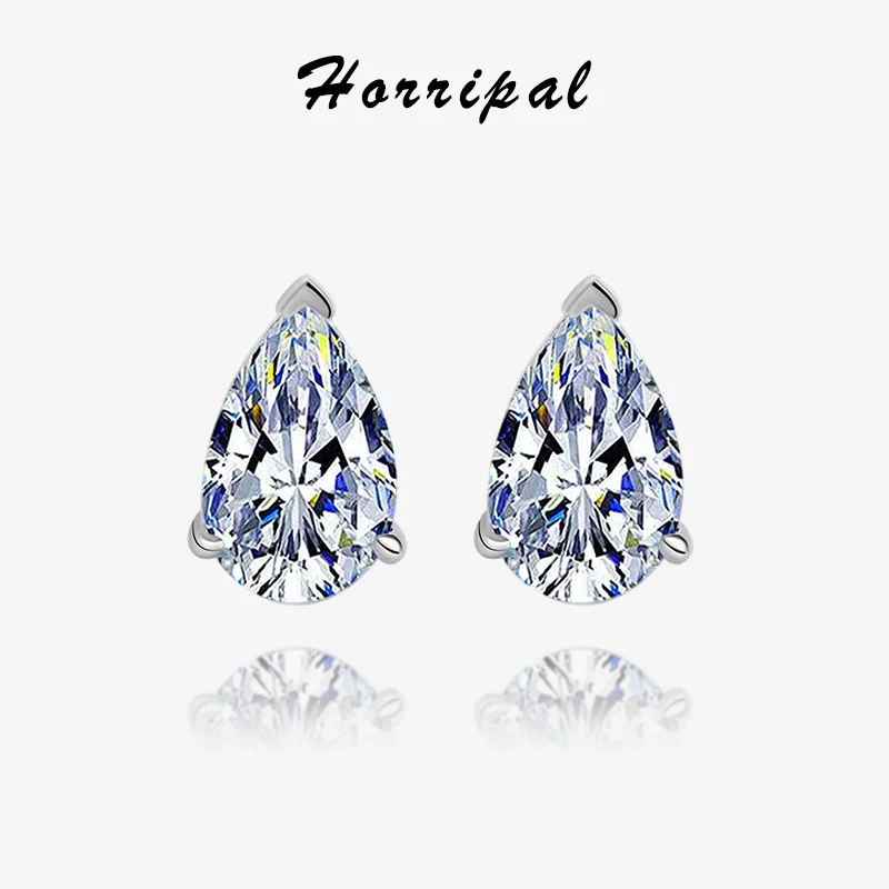 

D VVS1 Moissanite Water Drop Earrings for Women S925 Sterling Silver Plated 18K White Gold Earring New Trend 2024 Fine Jewelry