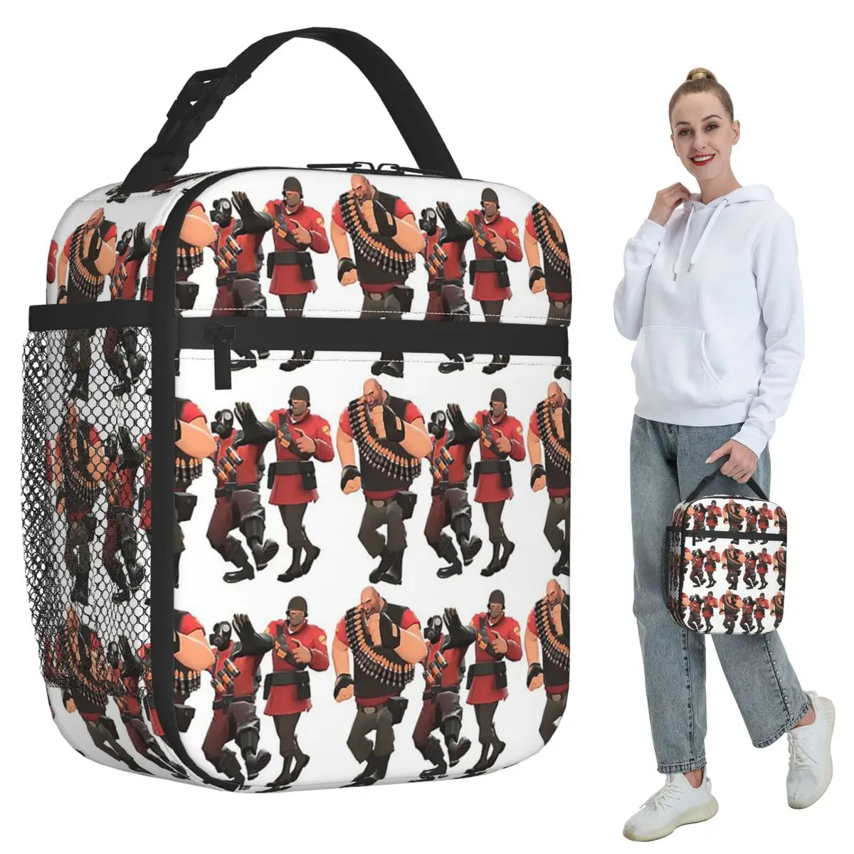 Team Fortress 2 - Conga Insulated Lunch Bag for Kids School Cooler Thermal Food Box Tote Leakproof Lunch Boxes Container