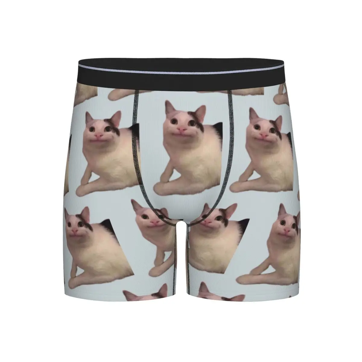 

Длинные трусы-боксеры, шорты Beluga Cat, мужские трусы, мягкое нижнее белье для мужчин, подарки бойфренду