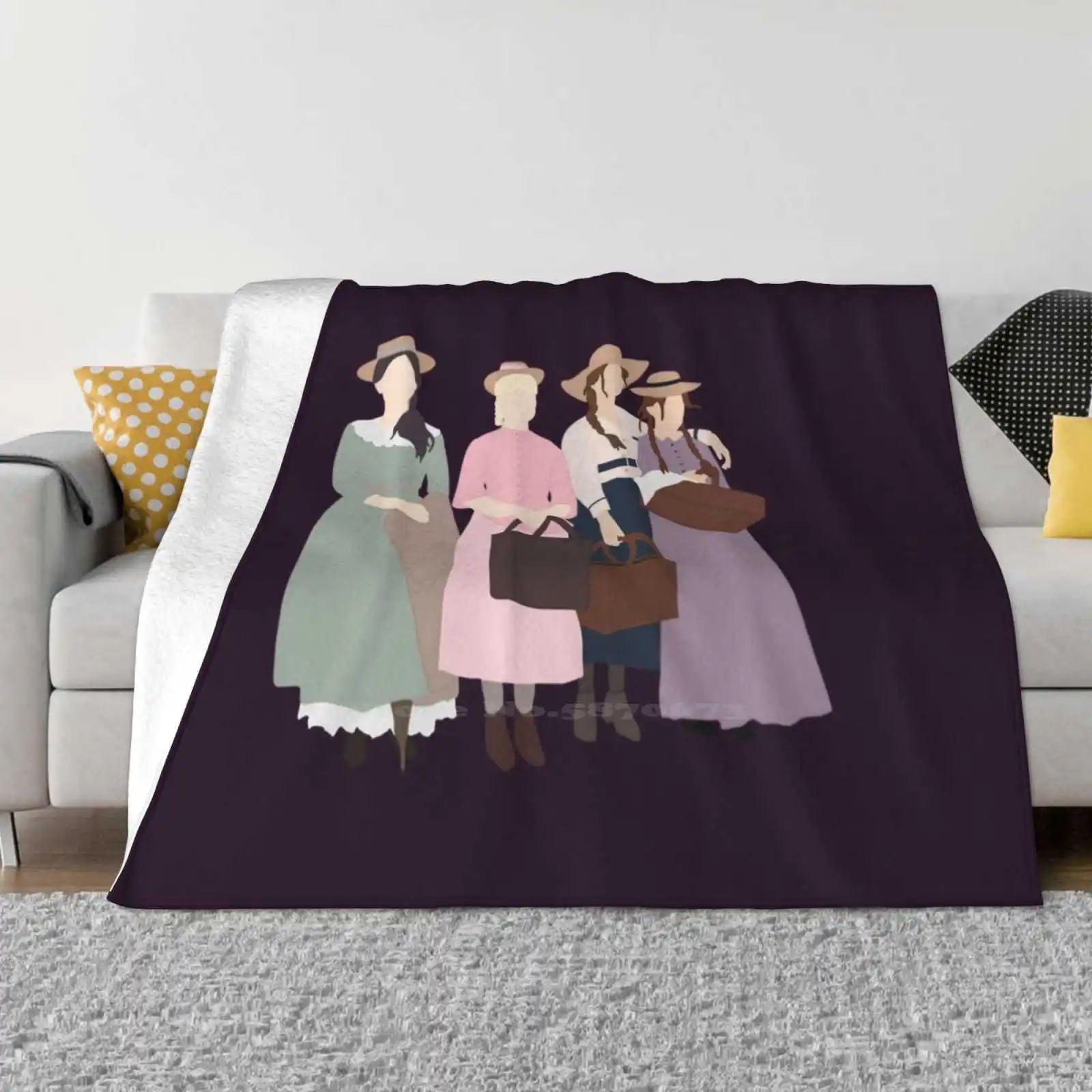 Little March Girls Hot Sale Printing High Qiality Warm Flannel Blanket Little Women 2019 Little Women Louisa May Alcott Meg