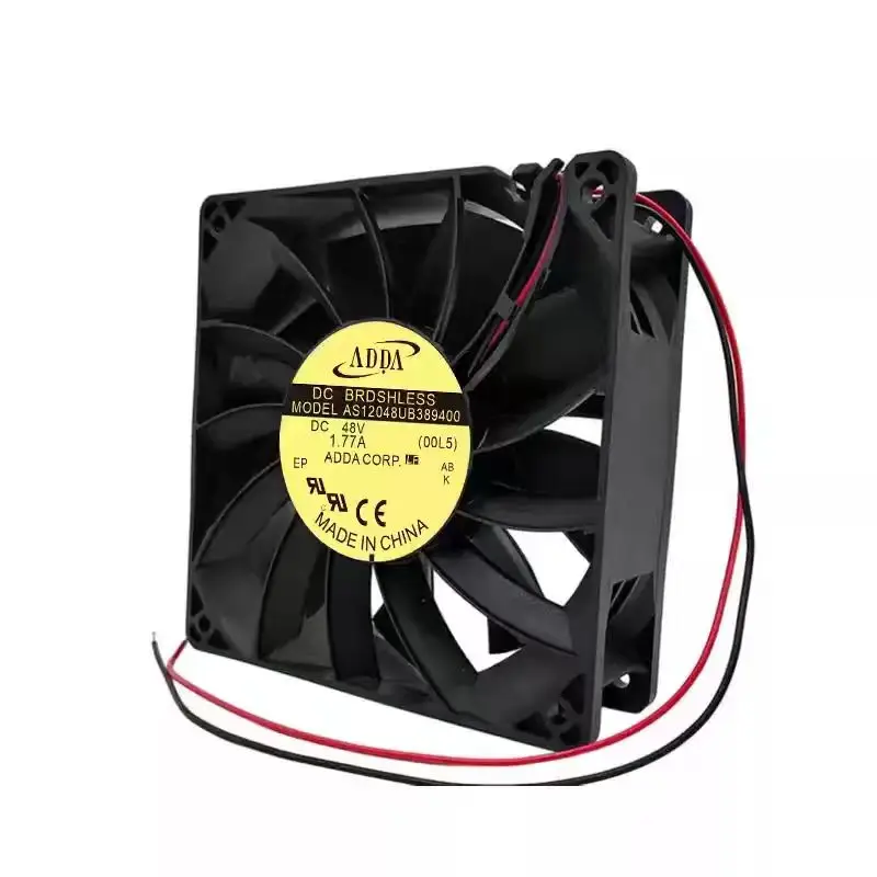 SLIDER DC 48V 1.77A AS12048UB389400  2-Wire Cooling Fan, 120x120x38mm High Speed Violent Telecom Base Station Server Exhaust Fan