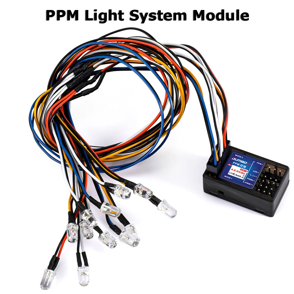 DUMBORC PPM Light System Lamp Control Module PPM Simulation Light Controller 3Pin DuPont Cable Compatible with Various LED Light