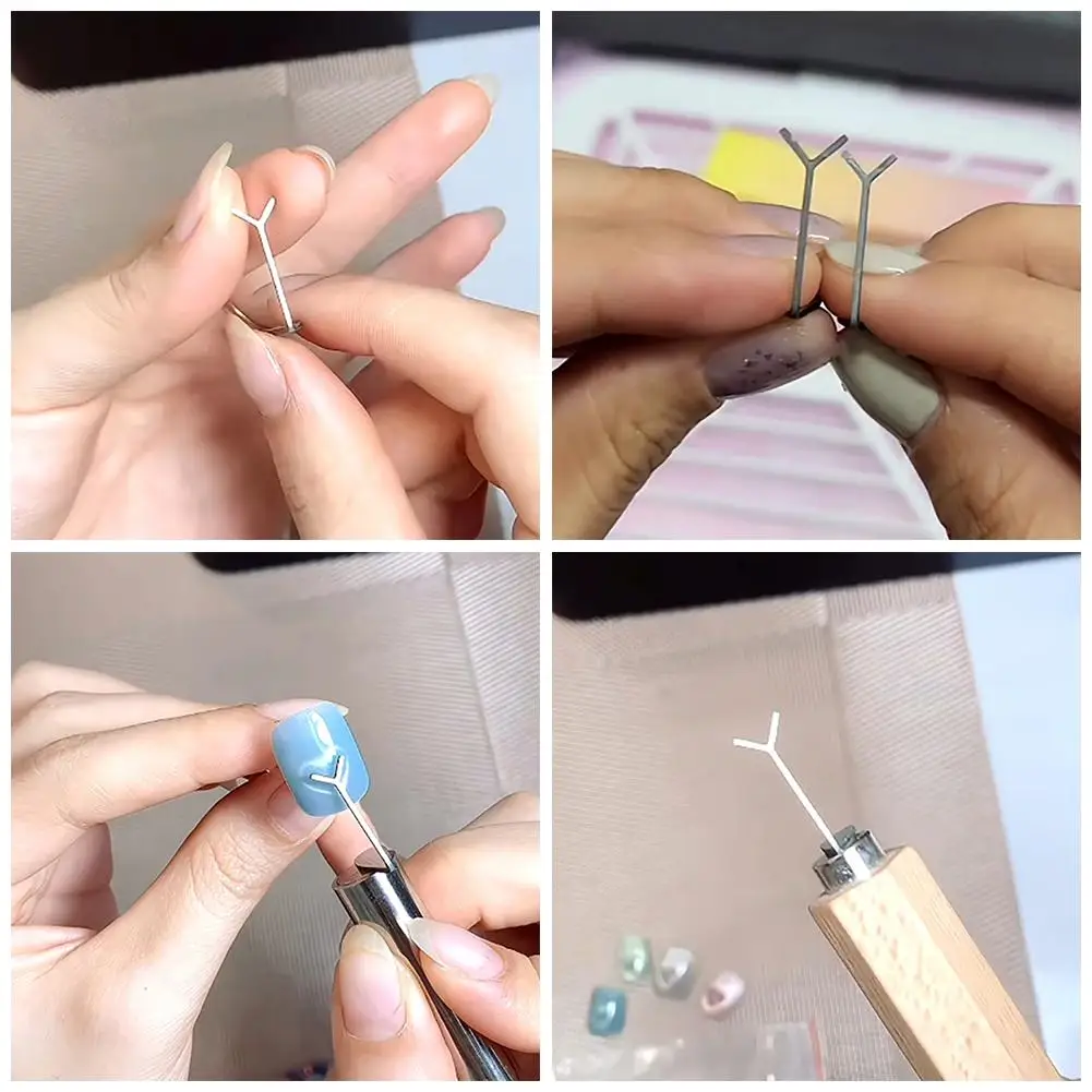 Nail Art Magnets Paper Clips Cat's Eye Magnets Iron Wire Magnets Tools Heart-shaped Wearable Nails Designed For Nail Artist F4G3