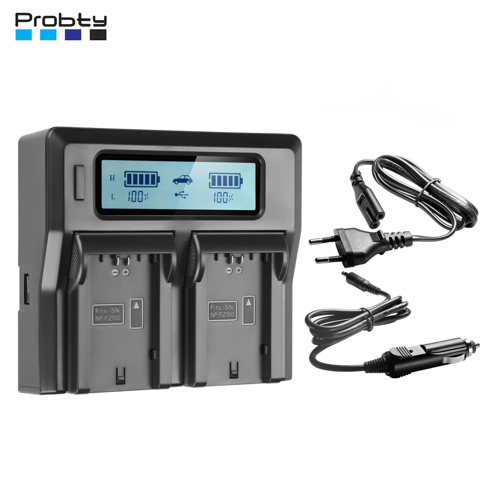 NP-FZ100 NP FZ100 NPFZ100 Battery charger Fast Quick LCD Dual Charger for Sony Alpha 9R A9R 9S A9S A7RIII A7R3 7RM3 A7m3 ZV-E1