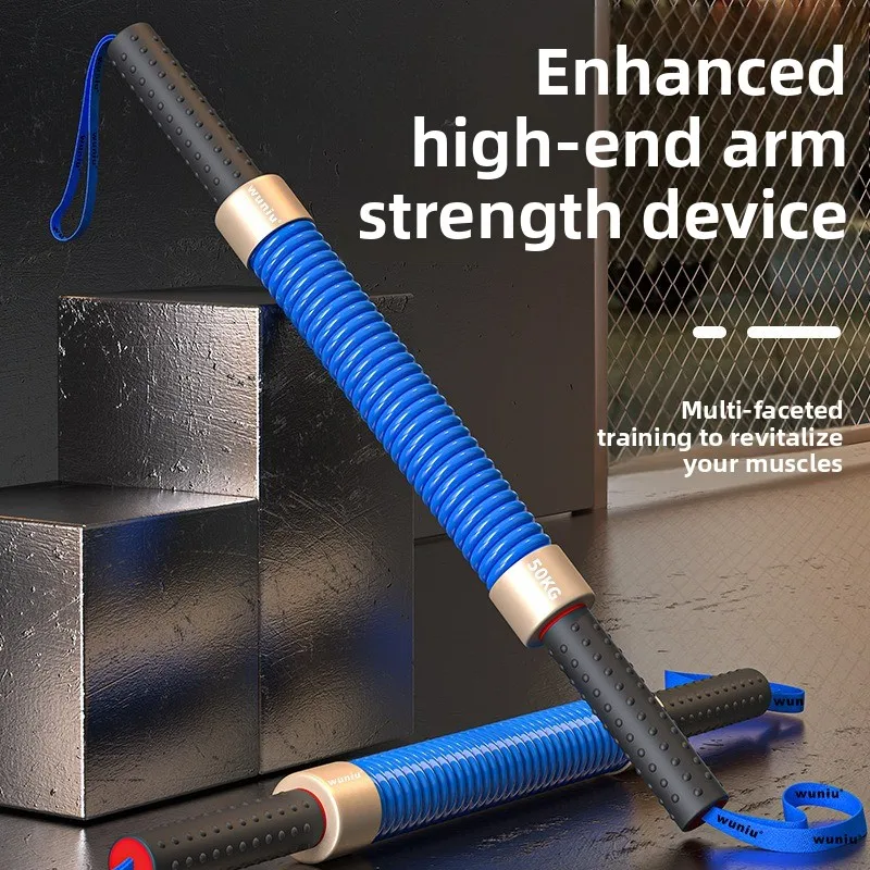 Advanced Blue Arm Strength Stick Multifunctional Muscle Trainer Portable Fitness Gear Hand Gripper Strengths for Men