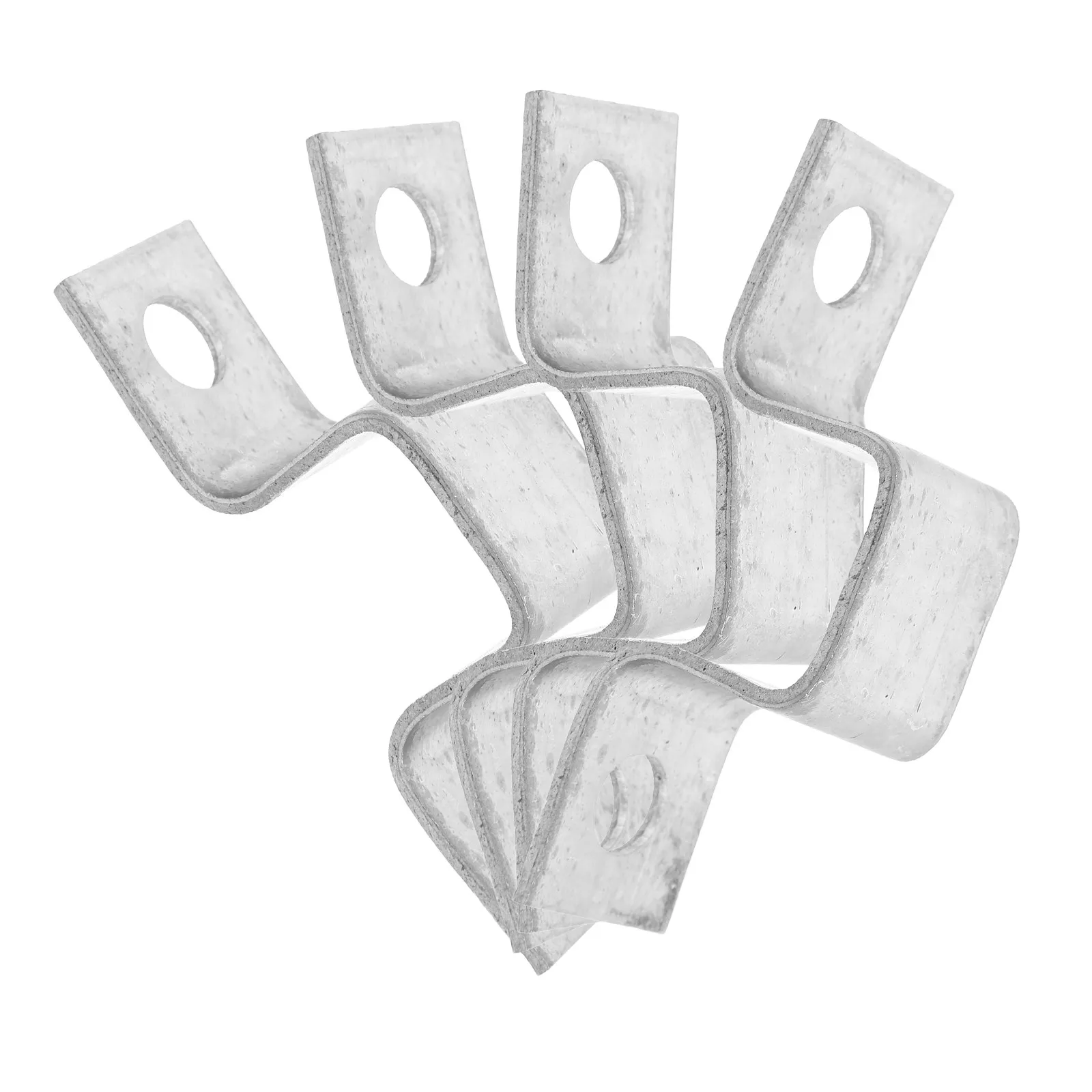 4Pcs Heavy Duty Iron Square Clamp U Bracket for Tubing Pipe Mounting Fence Wood Post Support Tube Fastener Pipe Strap Clip