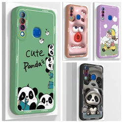 For Infinix S4 Case X626 Cover Soft Silicone Cute Panda Phone Cases for Infinix Smart3 Plus X627 Cover Straight Edge Fundas Bags