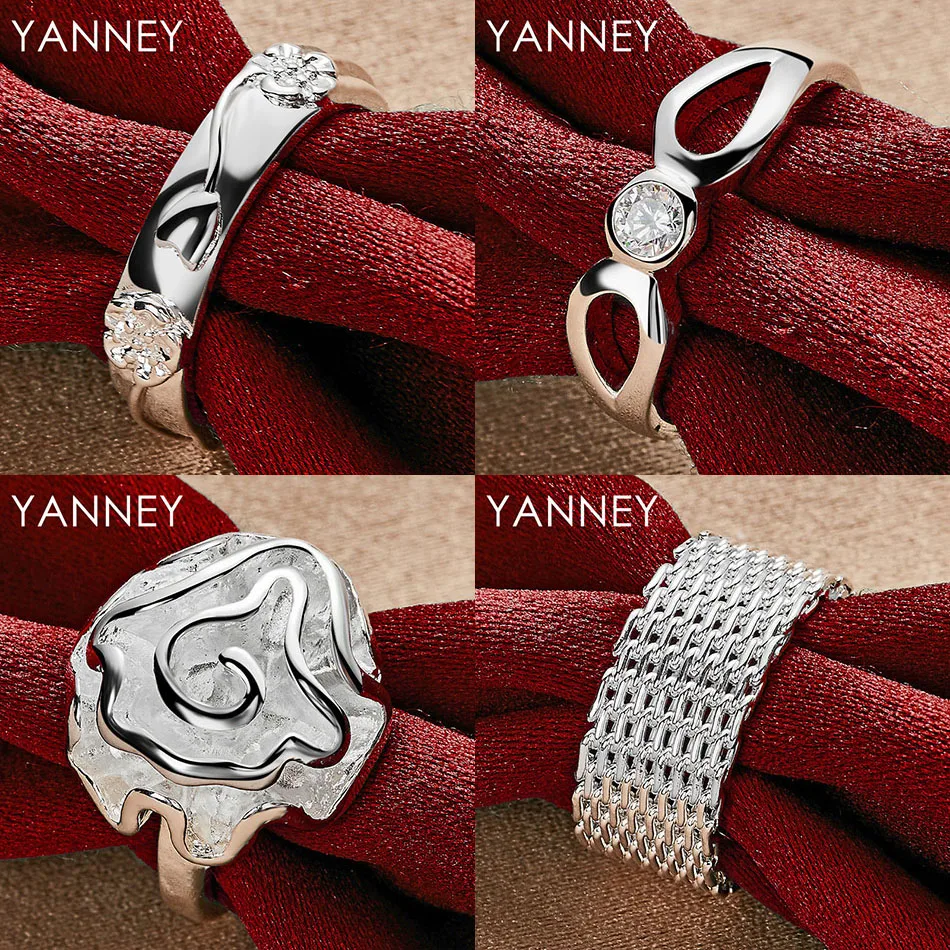 

Charm 925 Sterling Silver 7/8/9/10 Exquisite Rose Hollow Ring Women Wedding Jewelry Gift Accessories Party