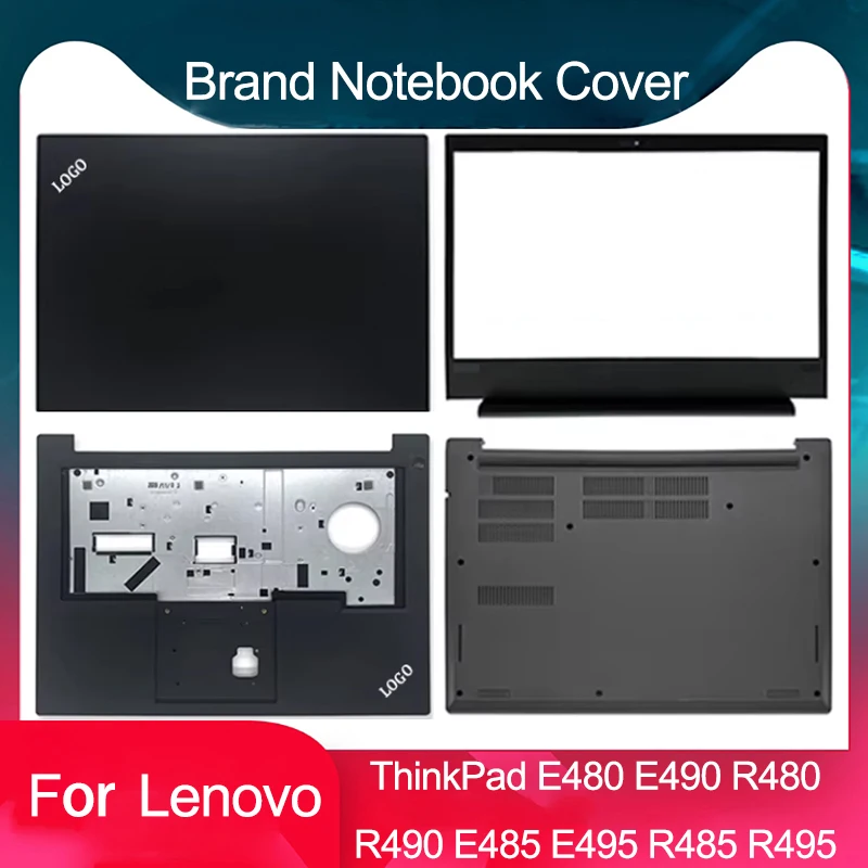 New Lapatop Cover For Lenovo ThinkPad E480 E490 R480 E485 E495 R490 LCD Back Cover Front Bezel Palmrest Lower Bottom Case Hinges