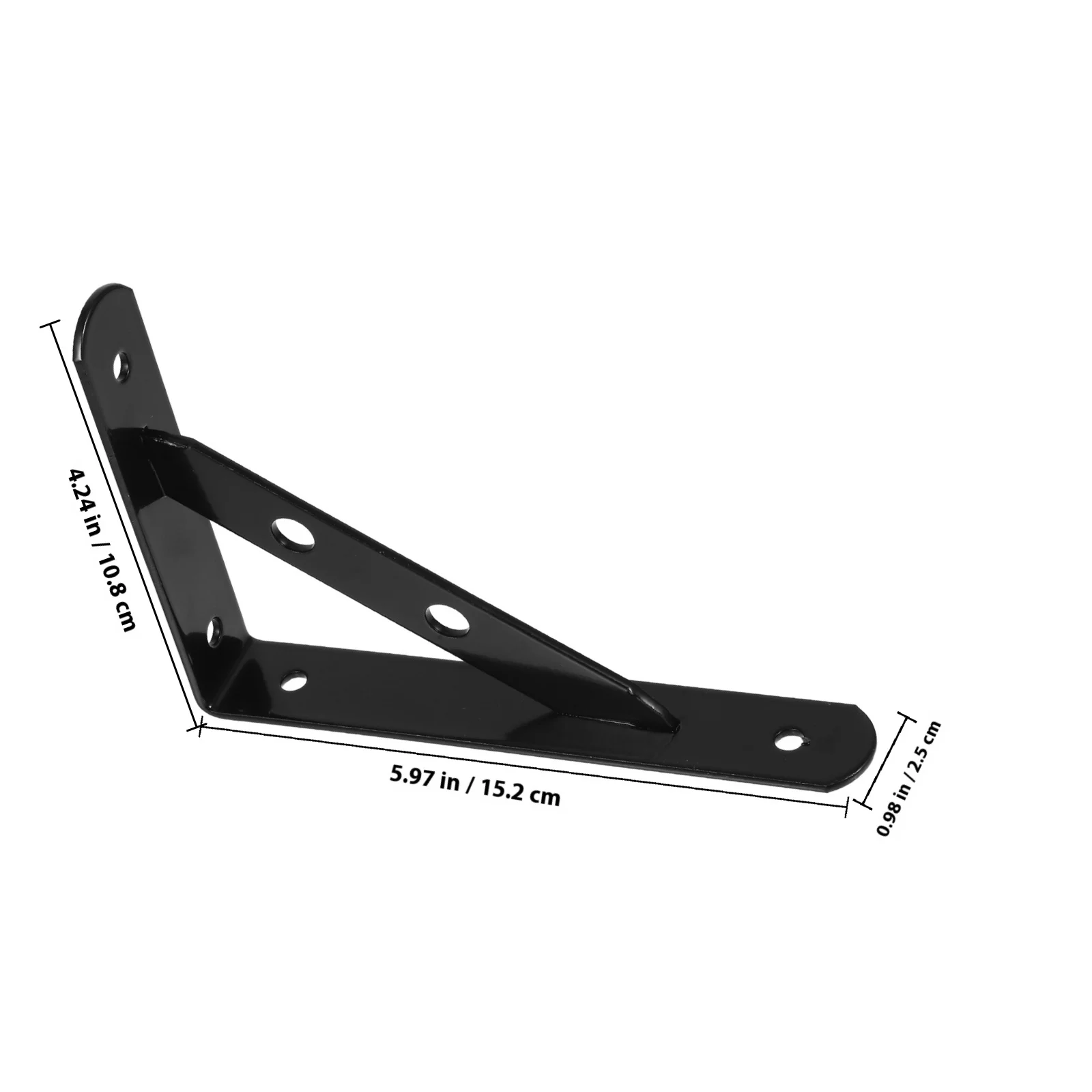 2 قطعة الثقيلة ريفي الجرف بين قوسين أسود معدن L قوس جدار جبل لرفوف الخشب ديكور غرفة مكتب المنزل المبرد الطابق قوس #4