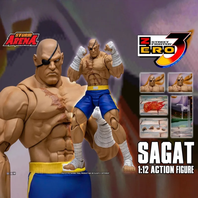 

Pre Sale Genuine Storm Toys 1/12 Young Street Fighter 3 SFSA03 Sagat Acting Moveable Joint Figure Shipment in fourth quarter