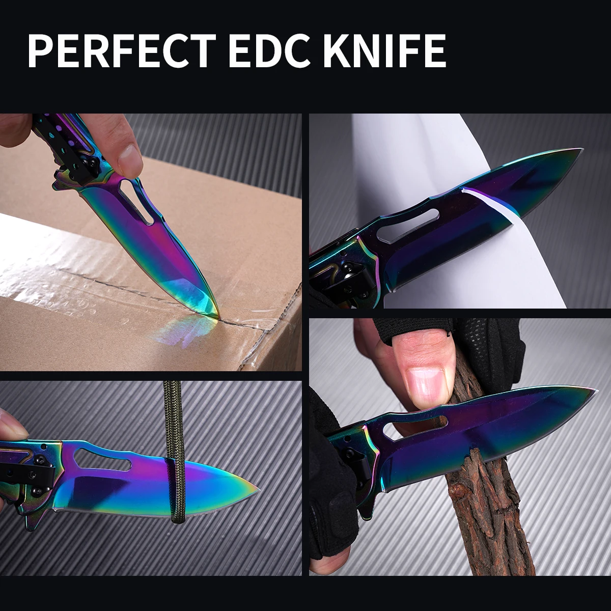 سكين جيب من الفولاذ المقاوم للصدأ الفاخر - EDC تكتيكي قابل للطي للرجال. نمط التنين النابض بالحياة. رائعة للاستخدام الخارجي/الإناعي/DIY والمزيد. هدية مثالية للرجال (عيد الحب/عيد الأب).