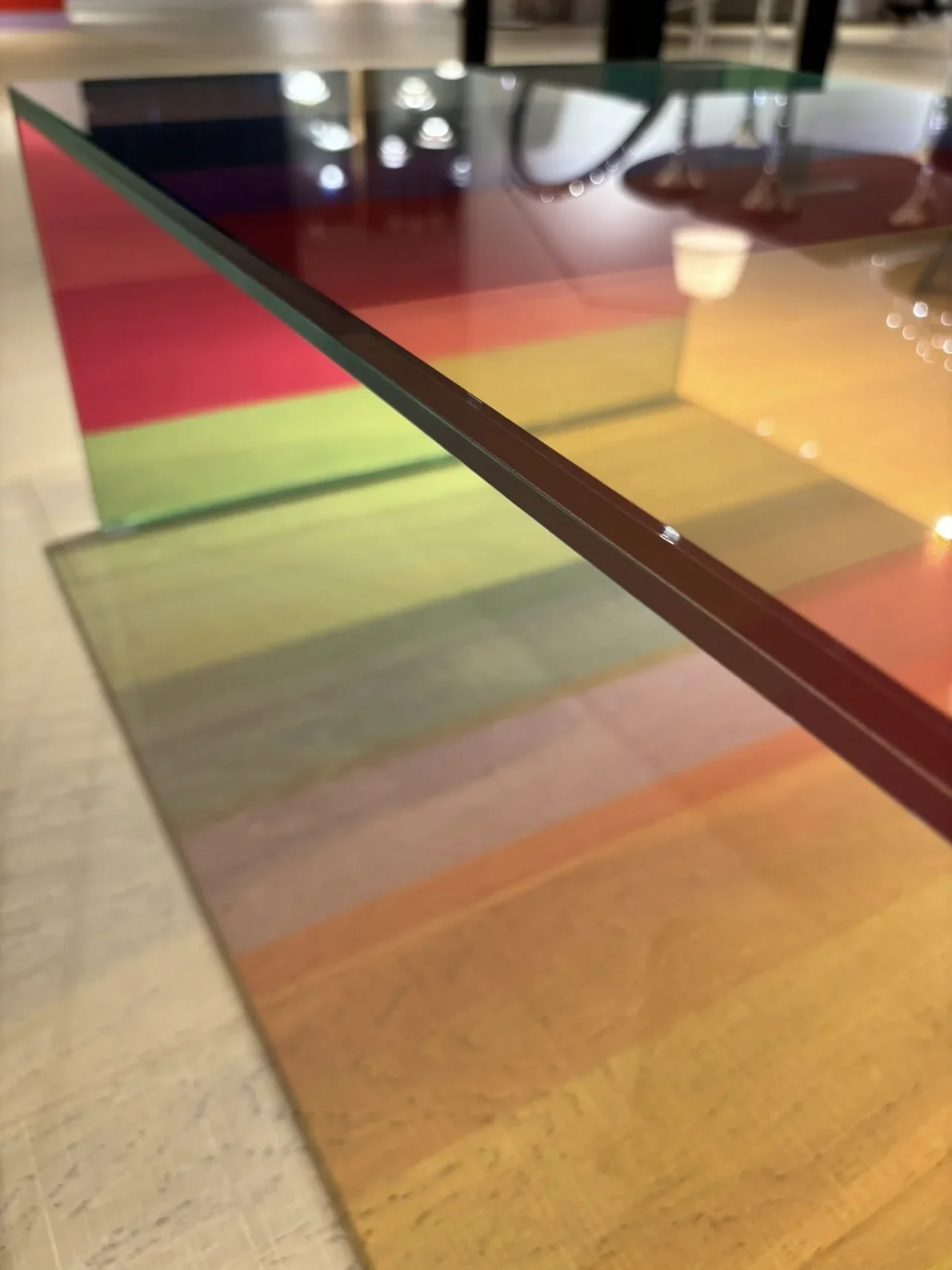 

Журнальный столик из закаленного стекла, радужный, интернет-знаменитости, постепенная смена цвета