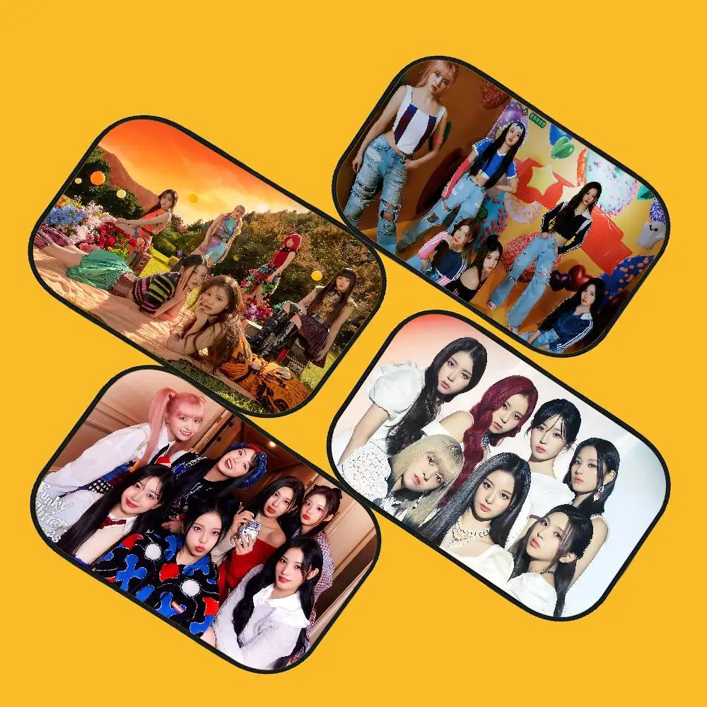 

KPOP N-NMIXX Sun Shade Cover For Car Side Window Electrostatic Curtains Sun Protection For Baby 99.9% UV Blocker