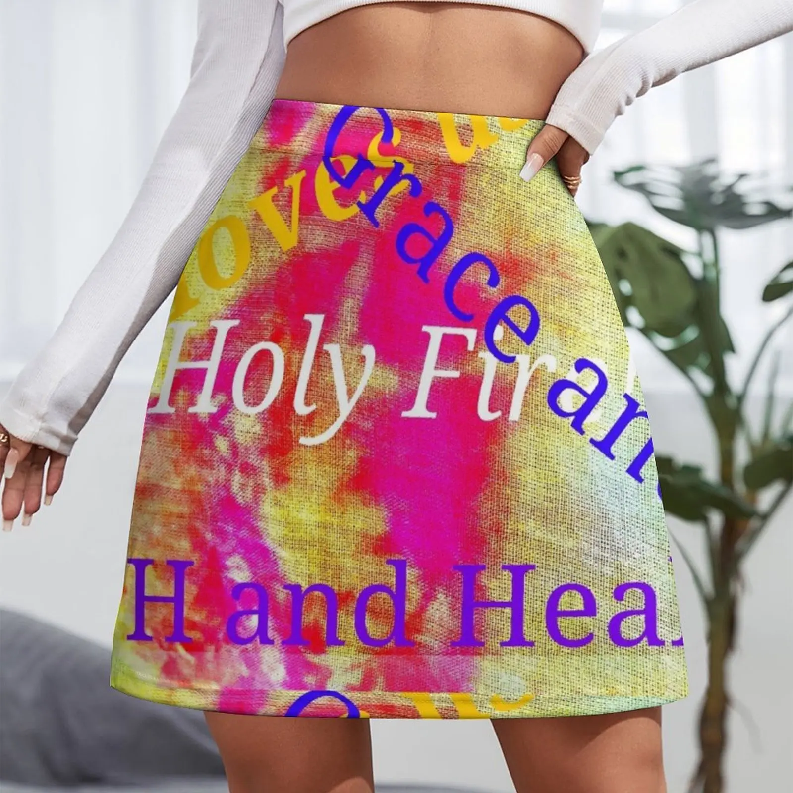 Holy Fire (Jesus Loves Us). Mini Skirt women's clothing summer 2024 novelties summer clothes