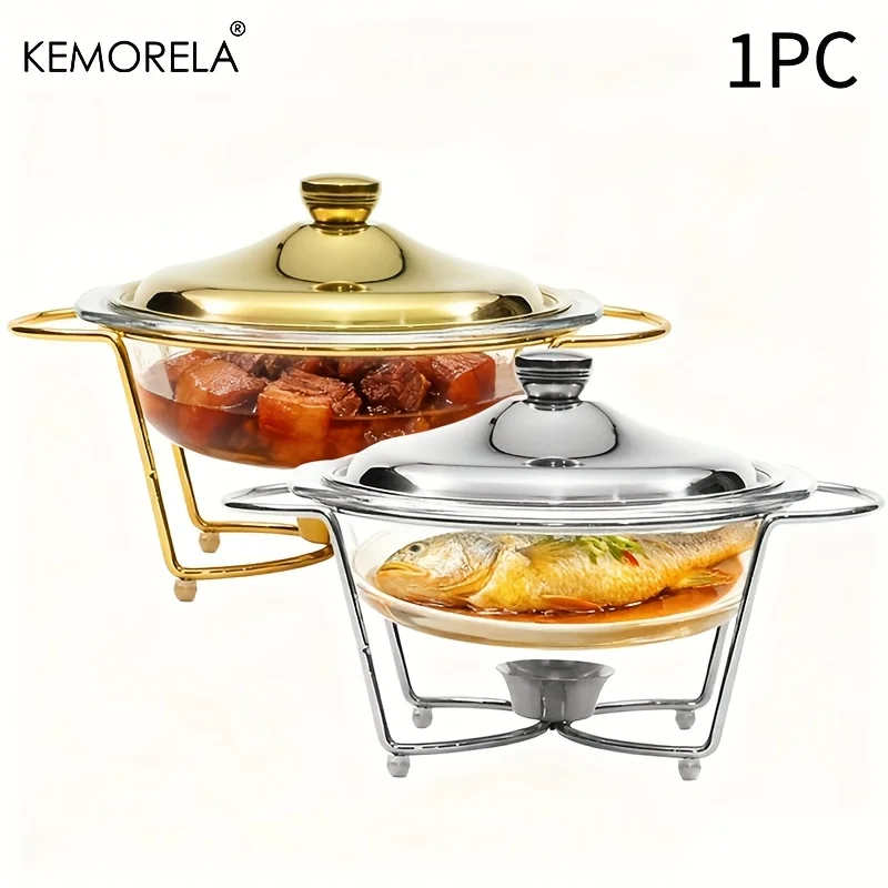 

Round Glass Cooktop with Stainless Steel Lid & Grill Rack-Heavy-Duty Glass Stove Top Round Induction Cooktop for Home Restaurant