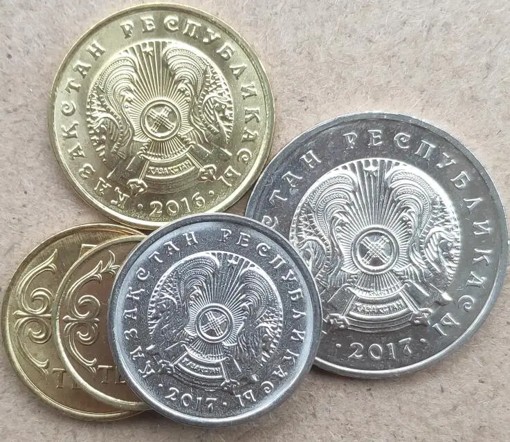 رقم 2: 5 قطع كازاخستان، عملة تذكارية أصلية 100%، المجموعة الأصلية