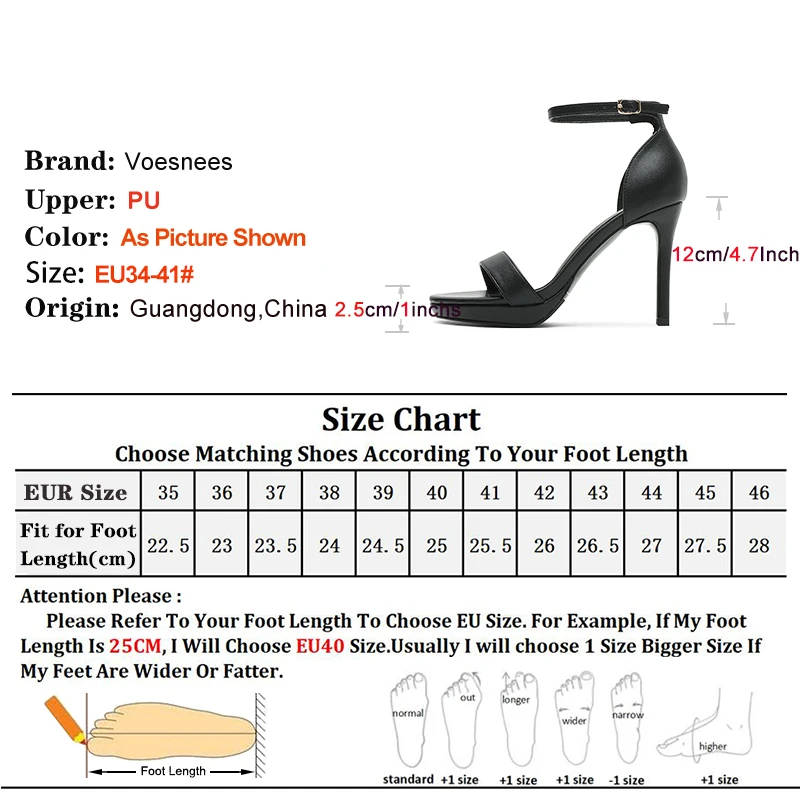 Summer Basic Outdoors High Heels 8CM 9.5CM Sexy Ankle Strap Party Sandals Classic Women Daily Office Shoes Sandalias De Mujer