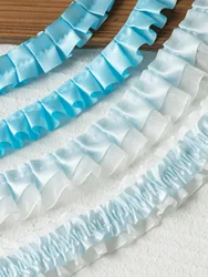 5Meters Needlework Fabric Blue Lace Ribbons Trim For Decorative Apparel Sewing Supplies Party Dress Diy Handmade Materials Decor