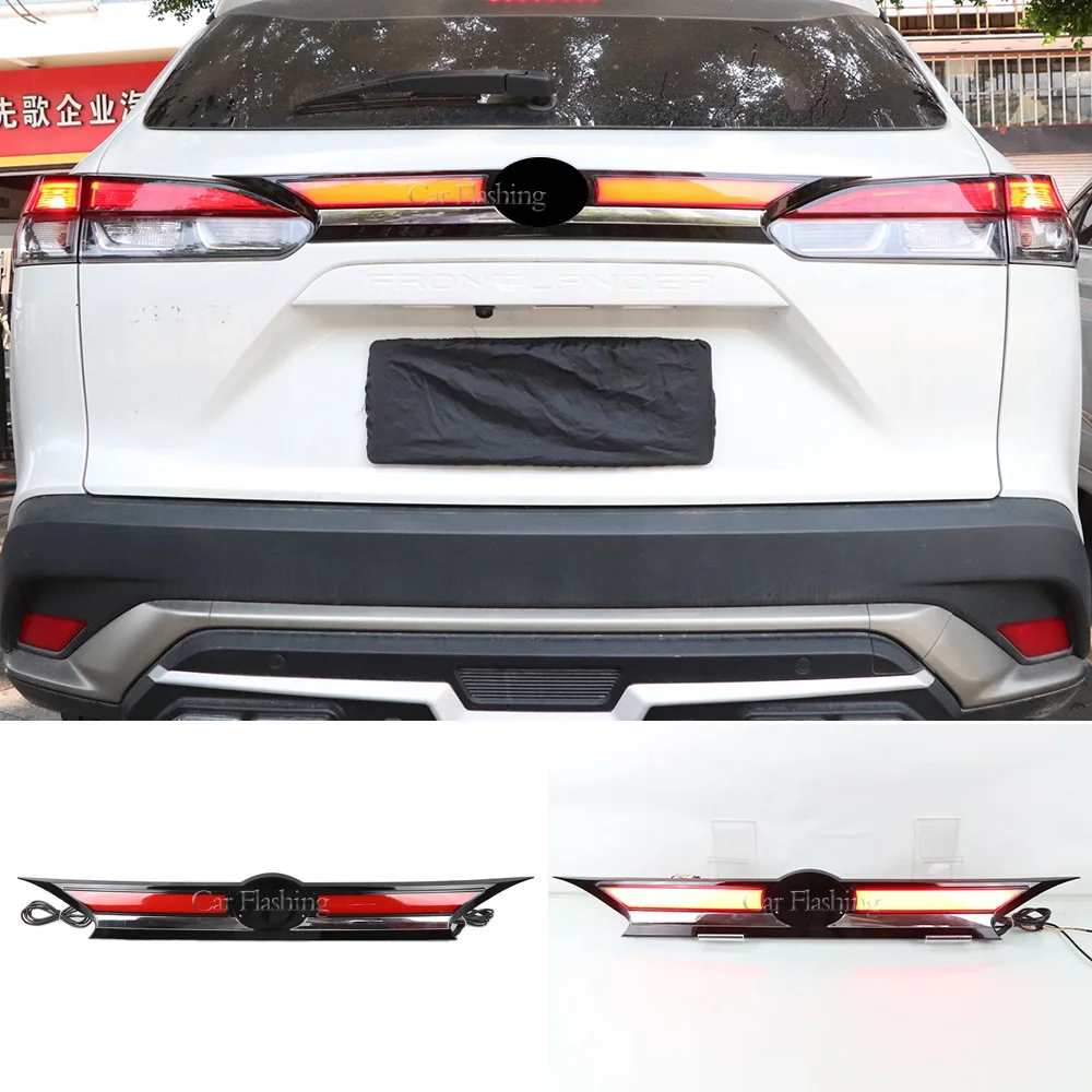 For Toyota Corolla Cross 2020 2021 2022 Rear Bumper trunk Tail Light LED Taillight Reflector Brake Lamp Warning turn Signal