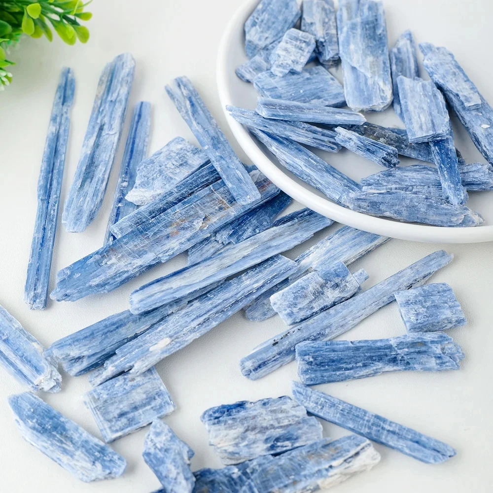 Natural Kyanite Strip Crystal Natural Kyanite Rough Gem Stone Mineral Specimen Witchcraft Reiki Healing Home Decoration DIY Rock