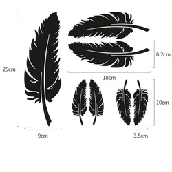 Car Sticker Decorative Feather Leaves Creative Bumper Rear Window Decals Waterproof Sunscreen To Cover Scratches.