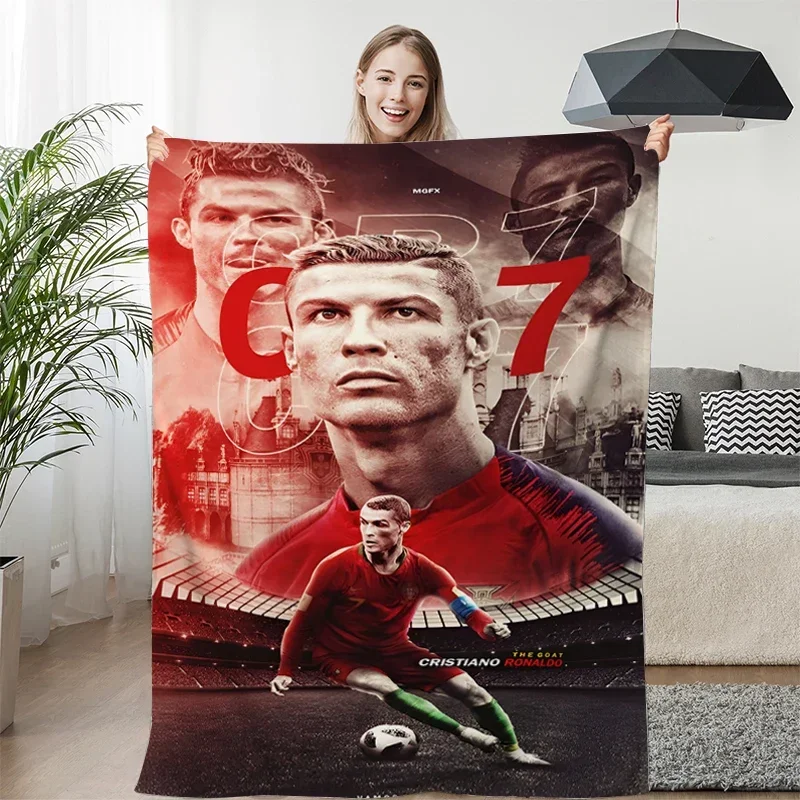 Fleece Blanket Sofa Winter Warm C-Cristiano Ronaldo Knee Bed Camping Flannel Fluffy Soft Blankets King Size Microfiber Bedding