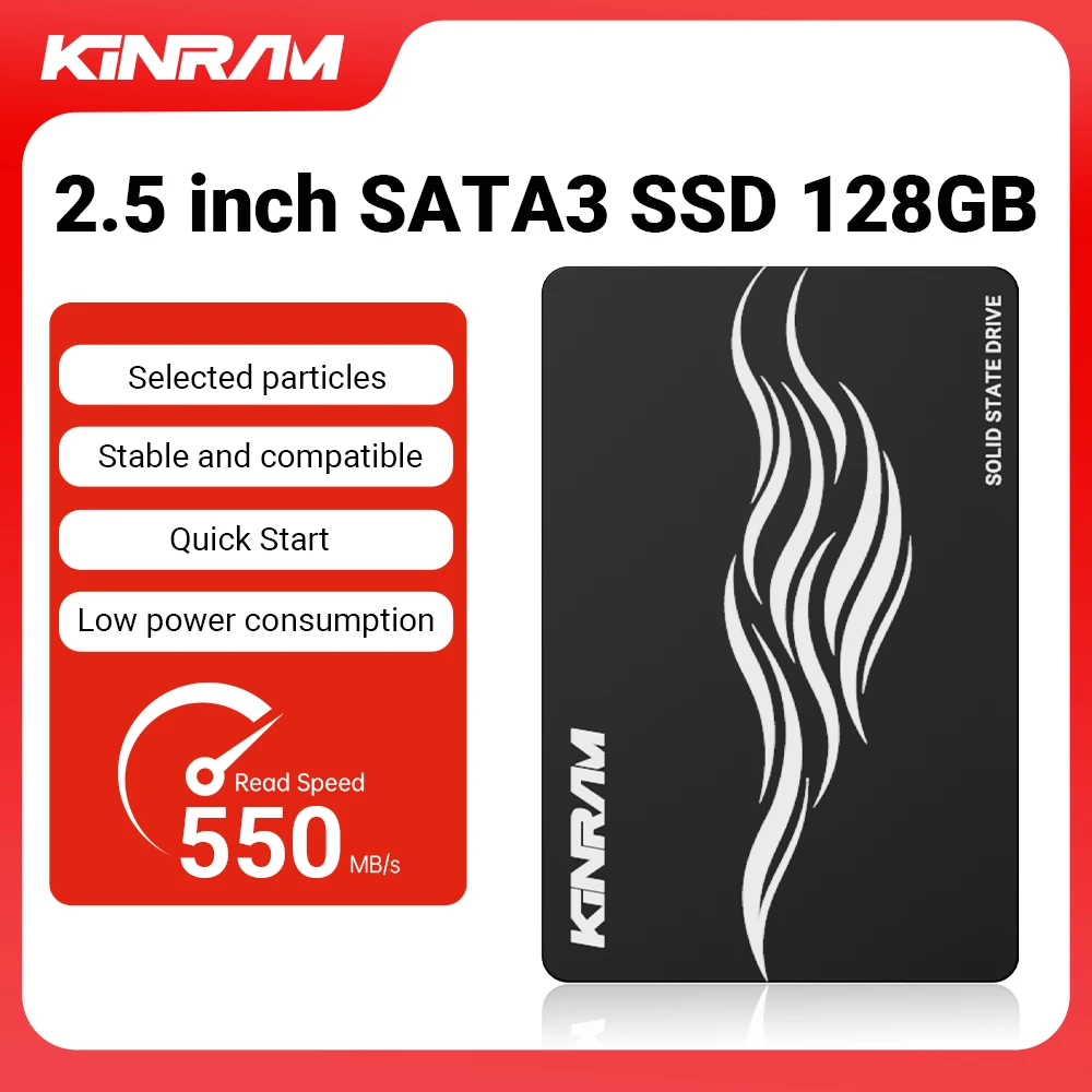 

KinRam SSD 256GB 512GB SATA 3 Laptop Hard Disk 120GB 128GB 64GB 240GB HDD Internal 2.5 SATA3 Solid State Drive For PC Desktop