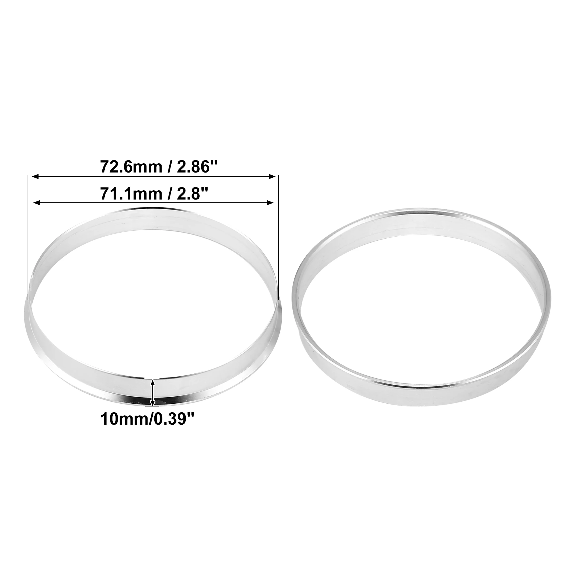 UXCELL 4 Stück Außendurchmesser 56,1 mm 57,1 mm 66,6 mm auf Innendurchmesser 54,1 mm 56,1 mm 60,1 mm 72,6 mm Autoreifen-Zentrierungsnabe Zentrierringe Radbohrungsmitte