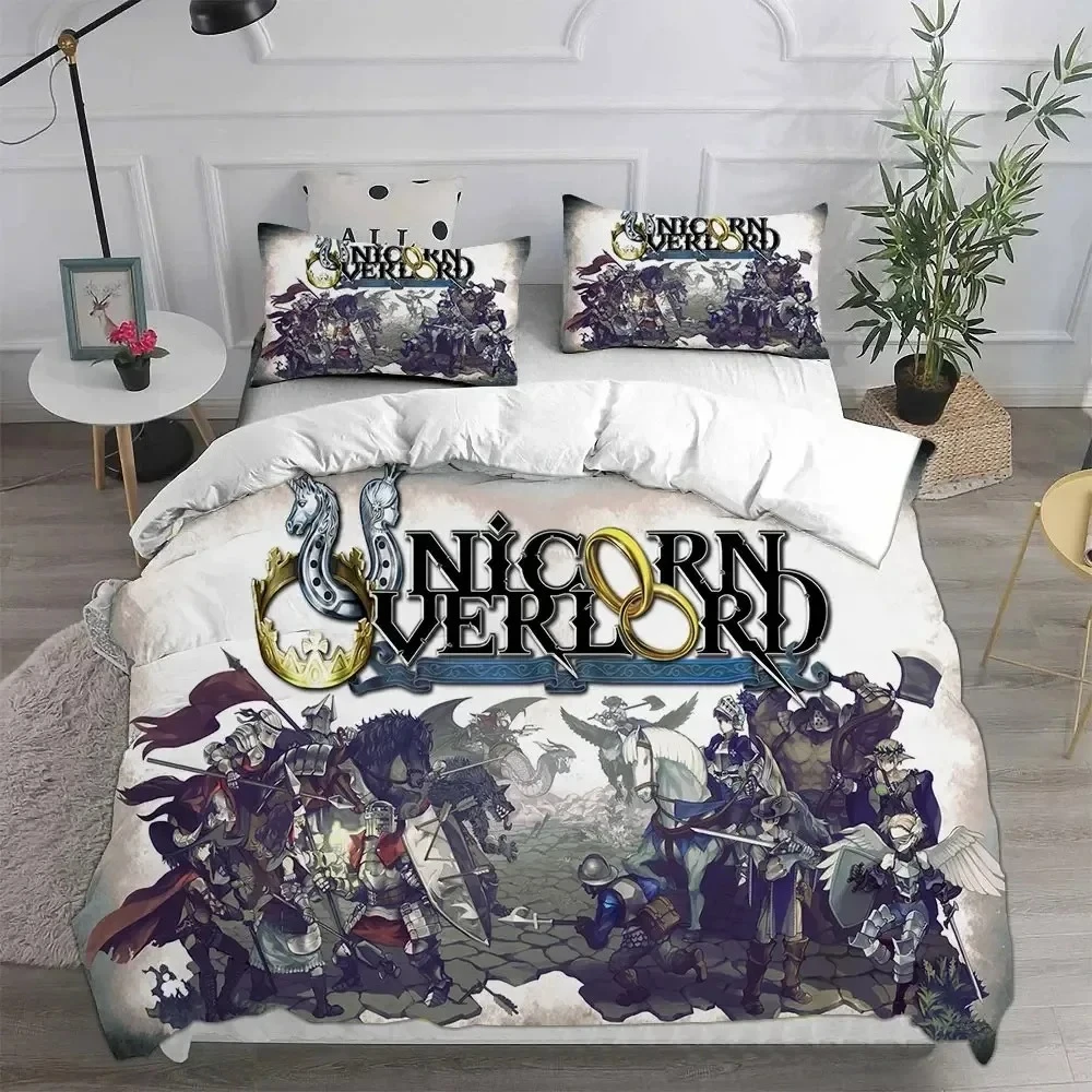 

3D Printed Game Unicorn Overlord Bedding Set Printed Bed Set With Pillowcase Duvet Cover Soft Queen King Size Bedclothes Home
