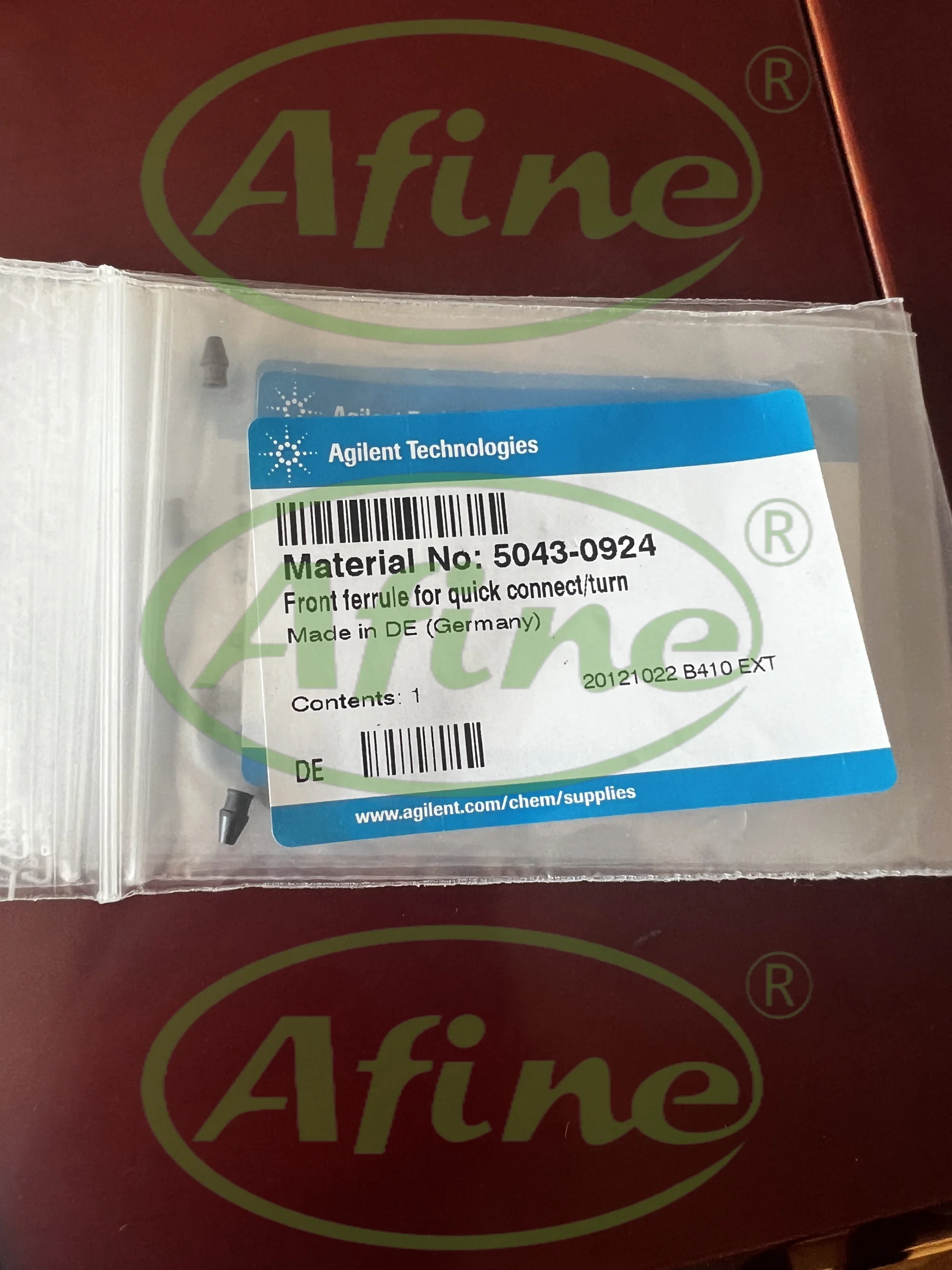 

AFINE Agilent Fittings for HPLC 5043-0924 Front ferrule Infinity Lab Quick Connect Turn