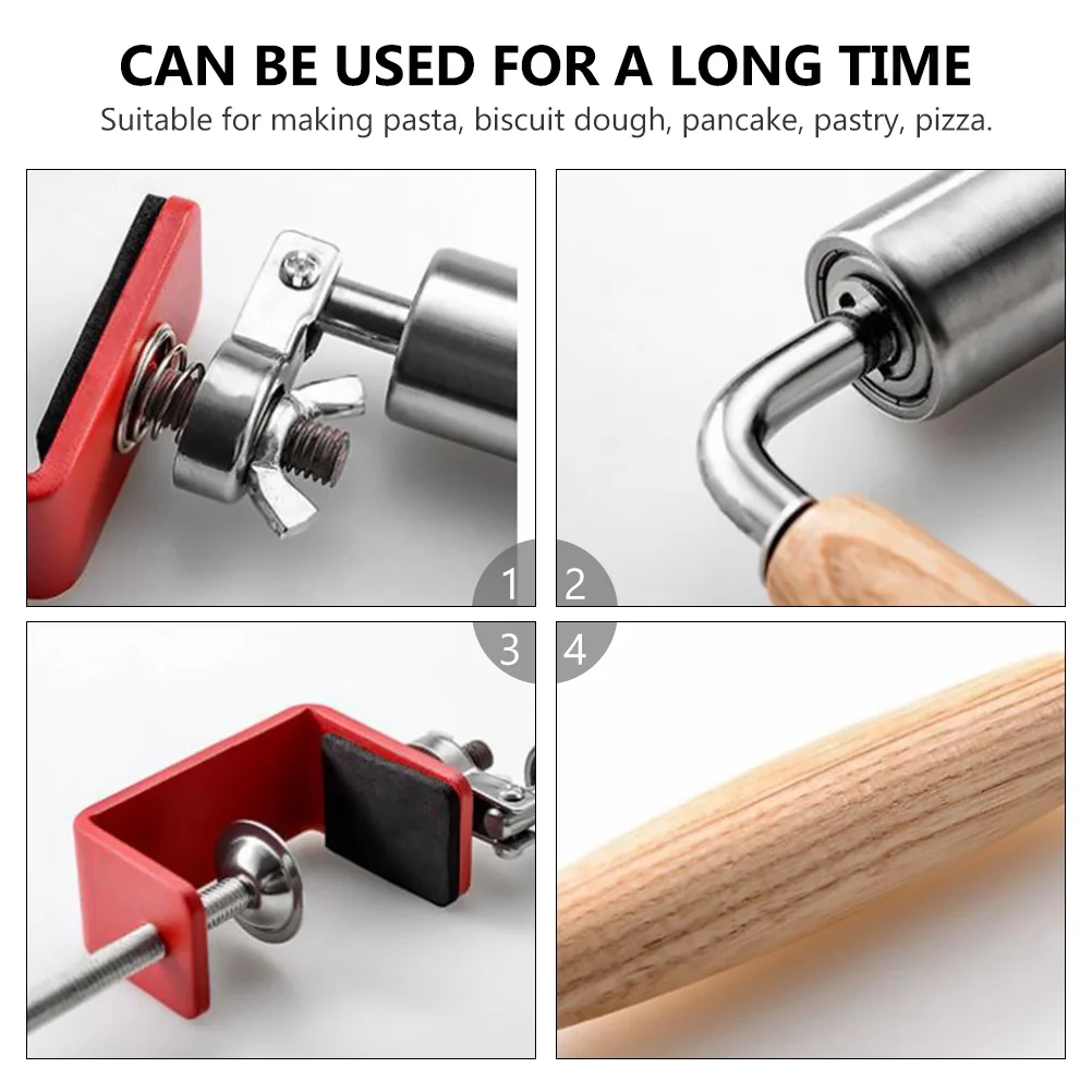 

1 шт. Премиальная скалка из нержавеющей стали, легко моющаяся, многофункциональная кухонная утварь для лапши, печенья, теста, выпечки