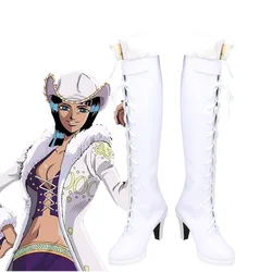 NICO Robin COSPLAY Boots Custom Made White Boots Halloween Carnival Shoes
